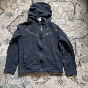 Nike Black Hooded Zip-Up Jacket
